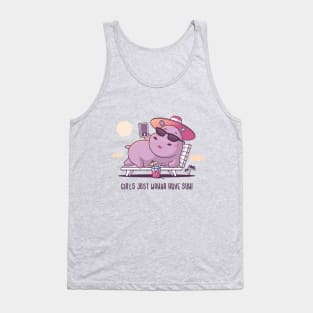 Hippo on the Beach Tank Top
